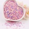 Estrellas huecas sirena flor de cerezo maquillaje de escenario infantil brillo lentejuelas diy material pegamento funda de teléfono móvil lentejuelas 10g