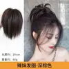 Postizo de moño despeinado para mujer, moño de plumas de pollo medio recogido, estilo perezoso, moño de pelo realista, anillo para el pelo, moño falso