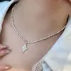 Collar de Estrella de Cuatro Puntas de Plata Rota para Mujer, Diseño de Nicho de Lujo Ligero con un Toque de Alta Gama, Accesorio Colgante, Cadena para Clavícula, Plata Rota ¿Cuántos Liang?