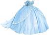 Vestido de Rendimiento para Adultos Europeo y Americano AliExpress Baile Fuera del Hombro Falda Grande Calcomanía Floral Vestido Ventura Hilo de Color Vestido de Noche
