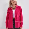 Abrigo de pana otoño camisa nueva moda temperamento solapa manga larga sentido del diseño cárdigan holgado camisa para mujer