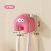 Soporte de Pared para Cepillo de Dientes de Ventosa Dopamina Sin Taladro Desmontable para Pareja Estante Colgador de Almacenamiento para Cepillos de Dientes Eléctricos