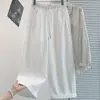 Foto Real de Pantalones Rosas Delgados para Mujer, Nuevo Estilo 2026, Corte Holgado, Adelgazantes, Cintura Alta, Pantalones Casuales de Pierna Recta, Pierna Ancha, Pantalones Cortos