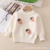 Nuevo suéter de punto interior grueso de terciopelo de visón para niñas de otoño e invierno para niños, estilo occidental, cálido, estilo coreano, moda para bebés
