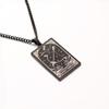 Collar de las Doce Constelaciones Europeo y Americano Transfronterizo Logo Colgante Militar Retro Hombre Tarot Acero Inoxidable Tarot