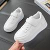 Sapatos Brancos Infantis para Meninos e Meninas, Sapatos Novos de Desempenho para Estudantes de Primavera e Outono, Sapatos Esportivos Versáteis de Solado Macio para Bebês