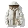 Chaqueta de algodón con capucha transfronteriza 2026 para hombre, corte holgado, talla grande, estilo nuevo, abrigo de invierno con capucha, chaqueta de algodón casual engrosada