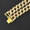 Accesorios de Hip-Hop Rap para Hombre Hebilla de Reloj 15 mm Hiphop Hoja Totalmente Diamantada Collar Incrustado de Diamantes Cubanos