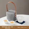 Nuevo juego de té de viaje conveniente estilo chino, taza de servicio rápido personalizada, juego de té kung fu para exteriores, tetera y taza, regalo de empresa