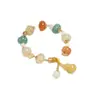 Pulsera de Calabaza con Hilo Dorado, Pulsera de Ágata, Cuentas de Oración de Calabaza con Múltiples Gemas por Paz y Salud, Popular en Tiktok, Mayoreo
