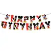 Princesa Stirl Sirena Spiderman Sonic Gato Kitty Temática Dibujos Animados La Bandera Fiesta de Cumpleaños Infantil