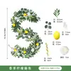 Decoração de Parede Vinha de Limão Plantas Verdes Densas Trepadeiras de Parede Arranjo de Atmosfera Flores Artificiais Loja de Frutas Enfeites Pendurados