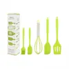 Conjunto de Espátulas de Silicone para Assar, Espátula para Cobertura de Bolo Resistente a Altas Temperaturas, Ferramentas de Cozinha para Assar em Casa, Batedor de Ovos