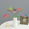 Flores de estrelitzia artificiales pequeñas de PVC al por mayor del fabricante, flor artificial individual, planta verde, flor artificial para decoración del hogar, strelitzia