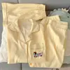 Pijama de Gaze de Algodão com Bojo para Mulheres Modelo Dachshund 2026 Novo Conjunto de Três Peças para Primavera, Outono e Verão