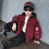 Chaqueta de Otoño para Niño 2083 Primavera/Otoño Nuevo Estilo Versión Coreana para Niños Chaqueta de Motocicleta de Moda Ropa Urbana Genial para Niños Pequeños