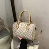 Bolsa Transversal Ombro Cilíndrica Portátil para Deslocamento 2026 Nova Tendência Simples Grande Capacidade Retro Estampa Boston