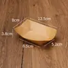 Caja de Almuerzo Desechable con Forma de Barco, Caja de Empaque Abierta para Snacks, Filete de Pollo, Papas Fritas, Palomitas de Pollo, Pollo Frito, Caja de Papel Kraft, Resistente al Aceite
