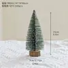 Árbol de Navidad de Cedro Flocado Nuevo Producto Transfronterizo Mini Adorno de Decoración de Oficina Árbol de Nieve de Escritorio