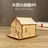 Artesanías de Madera Europeas Decoraciones Navideñas Adornos Casa Pequeña de Madera Escena Diseño Cabaña Pequeña DIY