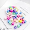 Acrílico de paso cuadrado color Macaron color claro para niños DIY cadena de móvil con cuentas material para accesorios de tocado 14MM