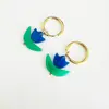 Pendientes Únicos y Exquisitos de Tulipán Fresco para Vacaciones Inspirados en Celebridades Diseño de Nicho Pendientes de Aro Florales para Mujer