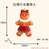 Boneco de Gengibre Boneco de Neve Pingente de Resina 3D Chaveiro Ornamento de Bolsa Desenho Animado Fofo Decoração de Celular Transfronteiriço