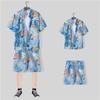 Tailandia Hawái Traje de playa Camisa de flores Manga corta Hombre Holgado Comercio exterior Talla grande Camisa estampada Pantalones cortos
