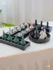Botella de Perfume, Recipiente para Aceites Esenciales, Cuenco para Aceites Esenciales, Botella de Aceite Esencial con Forma de Hoja, Bandeja de Madera, Herramientas de Masaje para Spa, para Uso en Salones de Belleza