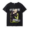 Nueva camiseta de anime japonés europeo y americano spell back battle manga corta bidimensional ropa para padres e hijos estudiante casual uniforme de clase estampado
