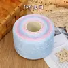 Fio de algodão mercerizado degradê em formato de bolo, fio de oito cabos tecelado à mão, multicolorido, não forma bolinhas, respirável para manta e xale