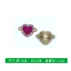 Al por mayor Versión Coreana Creativo Doble Colgante Corazón de Diamante en Forma de Corazón Collar Hecho a Mano Pendientes Pulsera Colgante DIY Aleación Accesorios de Goteo de Aceite