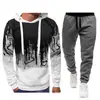 Otoño e Invierno nuevo suéter casual con estampado de salpicaduras de tinta para hombre sudadera con capucha sudadera con capucha abrigo traje