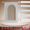 Tira Decorativa para Puerta de Gabinete Línea Suave de PVC Estilo Francés, Tira de Borde Curvo para Pared de Fondo, Moldura Decorativa de Yeso, Tira de Arco de PU