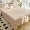 Sábana de cama auténtica 13376 de algodón puro, sábana de cama de ancho amplio 100% algodón, sábana de cama estampada de color liso, sábana de cama de algodón puro de alta calidad hecha a medida