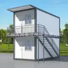 Casa Móvel Contêiner com Teto Pontiagudo, Escritório Temporário, Casa Residencial, Casa Pré-fabricada de Aço Colorido, Casa Contêiner com Teto em Espinha de Peixe