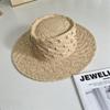 Chapéu de palha leve de topo plano clássico europeu e americano para homens e mulheres verão praia férias francesas protetor solar moda jazz chapéu