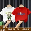 2026 Nuevo Estilo Algodón Puro de Moda Verano Ropa de Verano de Manga Corta para Niños Conjunto de Verano para Niños Camiseta de Manga Corta para Niños con Estampados Ropa Superior