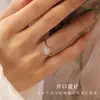 Anel de Moissanita Sintética Feminino Brilho Diamante Proposta Noivado Aberto Torcido Anel de Dedo para Esposa Presente de Aniversário de Casamento