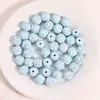 Cuentas redondas facetadas de cerámica de color dopamina con agujeros rectos, materiales y accesorios para abalorios de pulseras y correas de teléfono hechas a mano para DIY