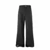 Pantalones Rayados Texturizados con Bordado Láser Floral Hueco de Flor de Iris de Alta Calidad, Adecuados para Todas las Estaciones, Pantalones Casuales Ligeramente Acampanados