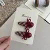 Novo Estilo Coreano Xadrez Gota d'Água Feijão BB Presilha Acessórios de Cabelo para Crianças Estilo Preppy Menina Fashion Franja Quebrada na Testa
