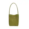 2026 Verão Nova Bolsa Casual Tecida Vazada Bolsa Feminina Textura de Nicho Simples Bolsa de Ombro/Axila Bolsa Tb