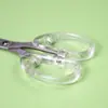 Tijeras pequeñas transparentes para el hogar arte acero inoxidable tijeras de oficina hechas a mano sastre estudiante papelería tijeras de cocina corte de papel