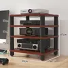 Gabinete de TV Simples Multifuncional Gabinete de Alto-falante Suporte para Amplificador Pés Suporte AV Rack com Amortecimento de Vibração Suporte hifi CD