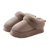 Casacos Outono Inverno Feminino Temporada Outono Inverno 2026 Botas de Algodão Estilo Coreano Pelúcia Solado Grosso Aquecidas Antiderrapantes Algodão com Pelo