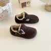 Sapatos de Algodão Infantis 2026 Outono/Inverno Novo Estilo Sapatos de Menina Estilo Coreano Sapatos Duplos de Algodão para Meninos Sapatos de Algodão com Veludo Adicional na Moda Versátil