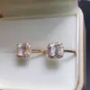 Anel de Morganita Natural, Alta Clareza, Fogo Brilhante, Pedra Solta Tamanho 6mm, Exquisitamente Cravejado em Prata Esterlina 925