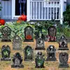 Placa Popular de Halloween Transfronteiriça, Placa Decorativa de Halloween em Forma de Lápide para Jardim Externo e Quintal