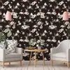 Pegatina de Pared Floral Romántica Autoadhesiva Papel Tapiz Resistente a la Humedad y al Moho Ecológico Lujo Ligero Decorativa para Pared de Dormitorio Armario Renovación